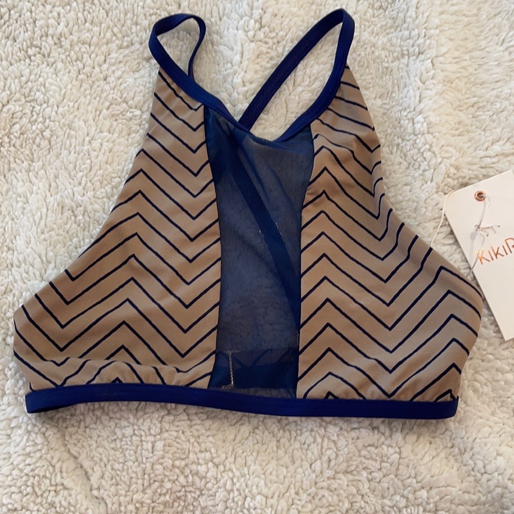 KikiRio Halter Perk-A-Boo Bikini Top only Small Junior